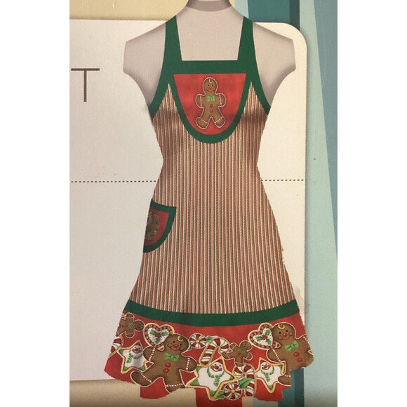 Creative Cuts APRON KIT Cut & Sew Christmas Gingerbread men 1 Size Fits Most New - Picture 3 of 8